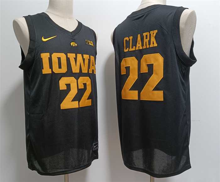 Men%27s Iowa Hawkeyes #22 Caitlin Clark Black Stitched Jersey->iowa hawkeyes->NCAA Jersey